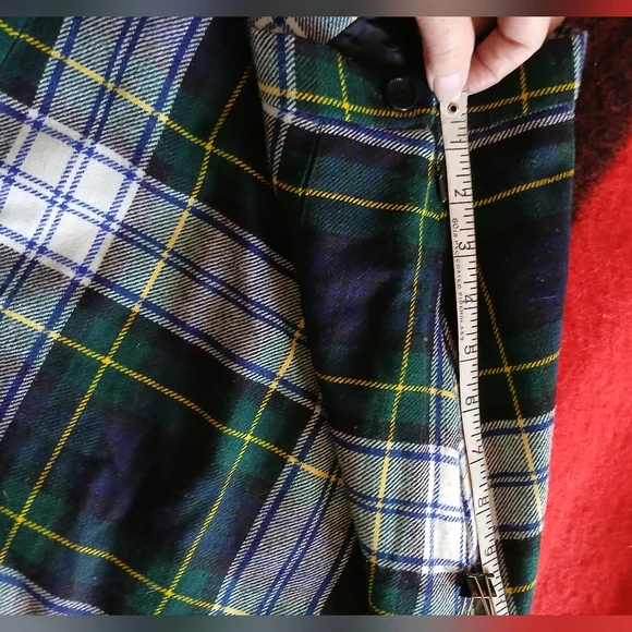Vintage Rothmar Of Scotland plaid pleated wool skirt size 14 - Picture 4 of 8